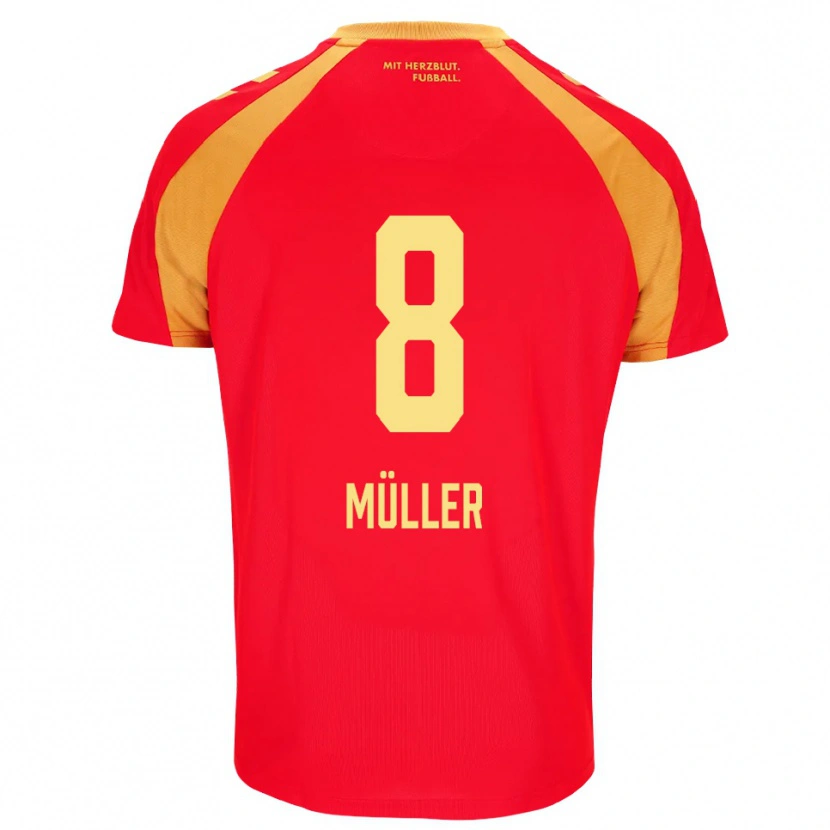 Danxen Dames Carlos Müller #8 Rood Oranje Zwart Uitshirt Uittenue 2026/27 T-Shirt