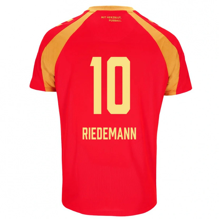 Danxen Dames Max Riedemann #10 Rood Oranje Zwart Uitshirt Uittenue 2026/27 T-Shirt