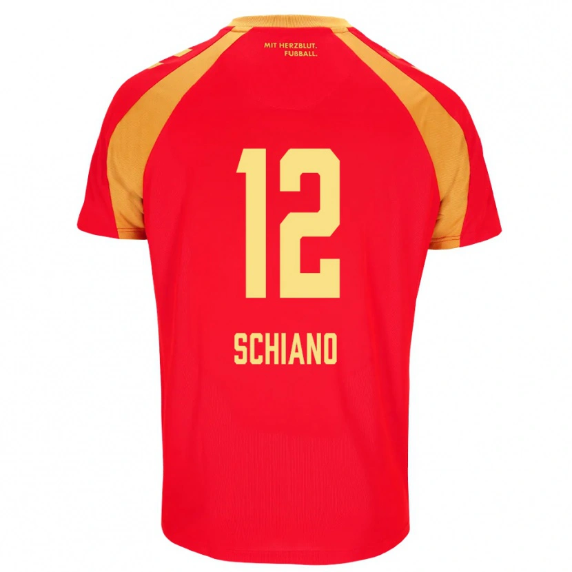 Danxen Dames Damiano Schiano #12 Rood Oranje Zwart Uitshirt Uittenue 2026/27 T-Shirt
