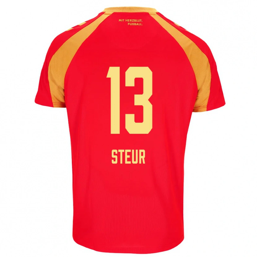 Danxen Dames Daniel Steur #13 Rood Oranje Zwart Uitshirt Uittenue 2026/27 T-Shirt