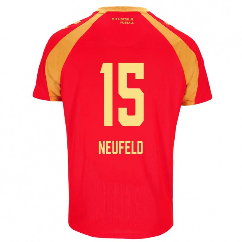 Danxen Dames Elias Neufeld #15 Rood Oranje Zwart Uitshirt Uittenue 2026/27 T-Shirt