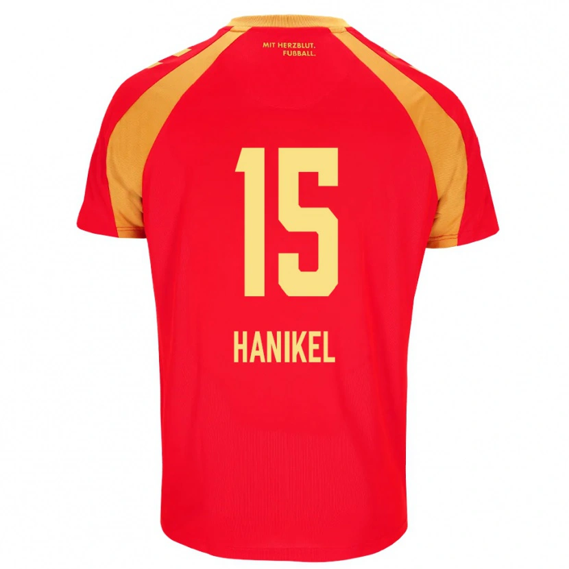 Danxen Dames Maximilian Hanikel #15 Rood Oranje Zwart Uitshirt Uittenue 2026/27 T-Shirt