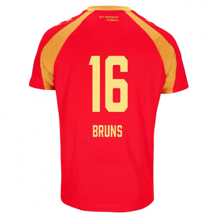 Danxen Dames Tom Bruns #16 Rood Oranje Zwart Uitshirt Uittenue 2026/27 T-Shirt