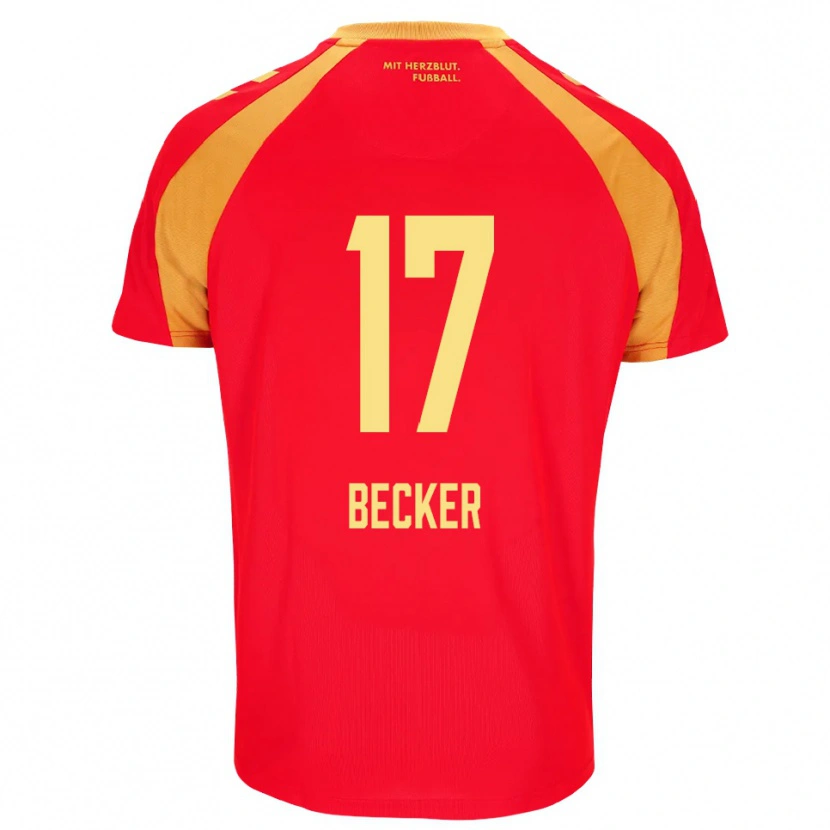 Danxen Dames Marlon Becker #17 Rood Oranje Zwart Uitshirt Uittenue 2026/27 T-Shirt
