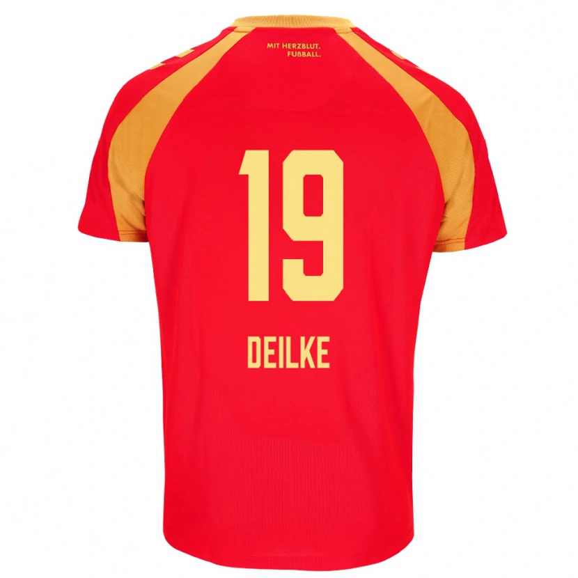 Danxen Dames Flemming Deilke #19 Rood Oranje Zwart Uitshirt Uittenue 2026/27 T-Shirt