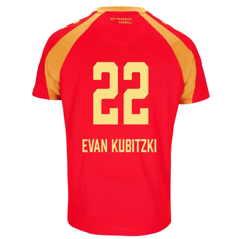 Danxen Dames Jaden Evan Kubitzki #22 Rood Oranje Zwart Uitshirt Uittenue 2026/27 T-Shirt