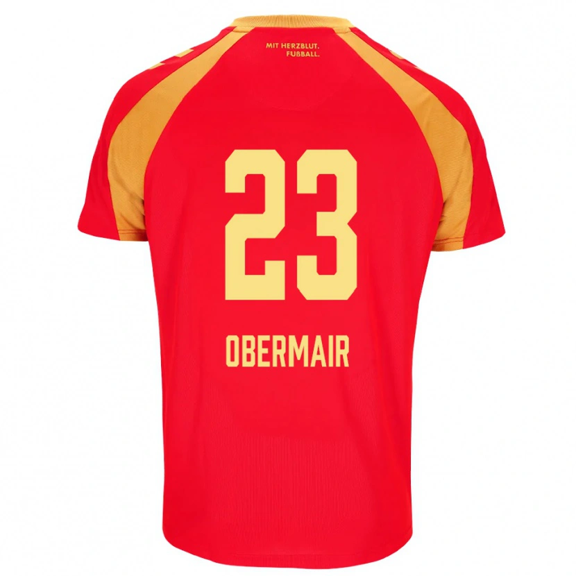 Danxen Dames Raphael Obermair #23 Rood Oranje Zwart Uitshirt Uittenue 2026/27 T-Shirt