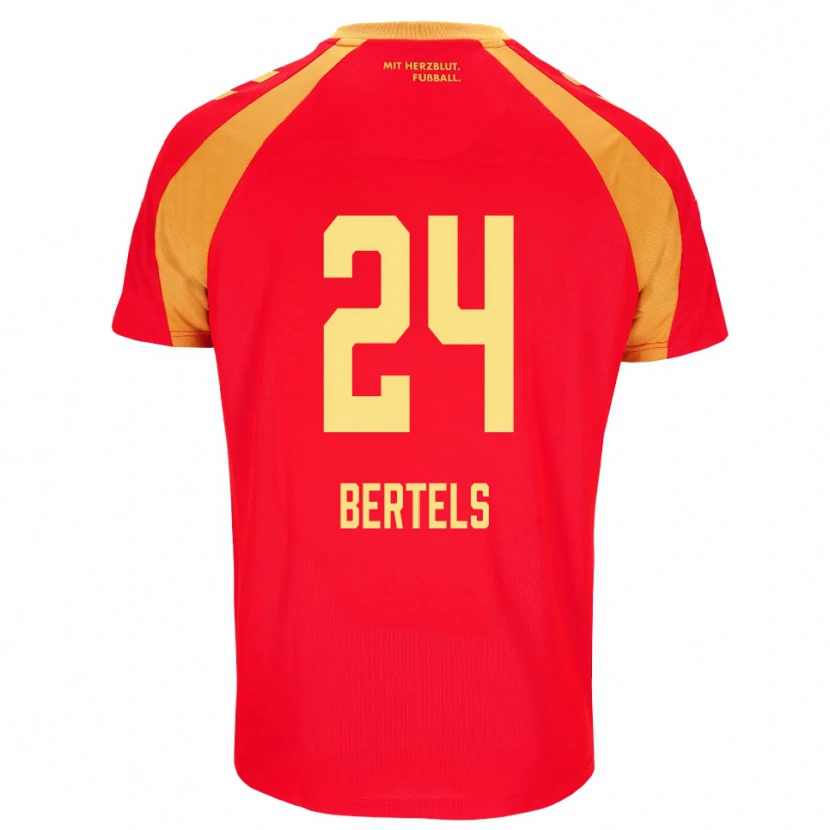 Danxen Dames Felix Bertels #24 Rood Oranje Zwart Uitshirt Uittenue 2026/27 T-Shirt
