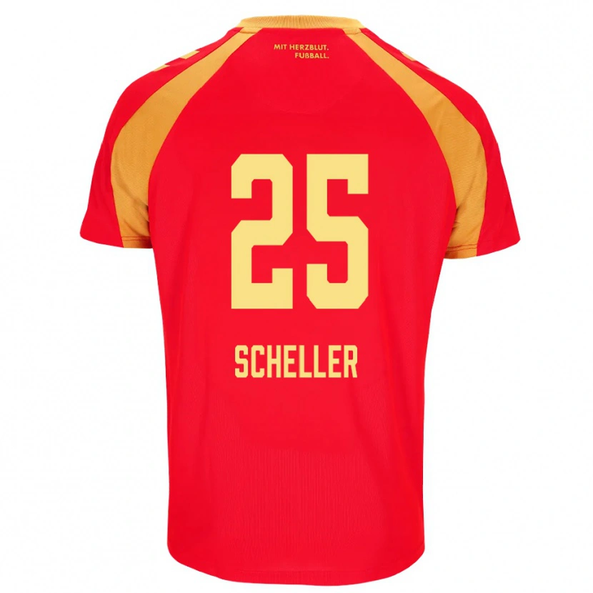Danxen Dames Tjark Scheller #25 Rood Oranje Zwart Uitshirt Uittenue 2026/27 T-Shirt