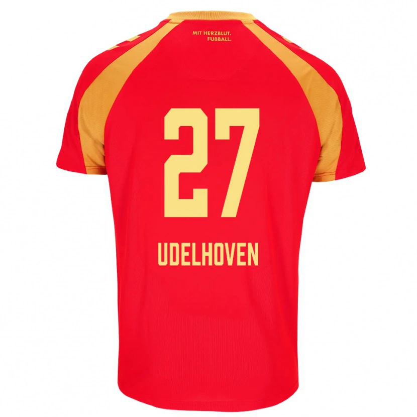 Danxen Dames Joel Udelhoven #27 Rood Oranje Zwart Uitshirt Uittenue 2026/27 T-Shirt