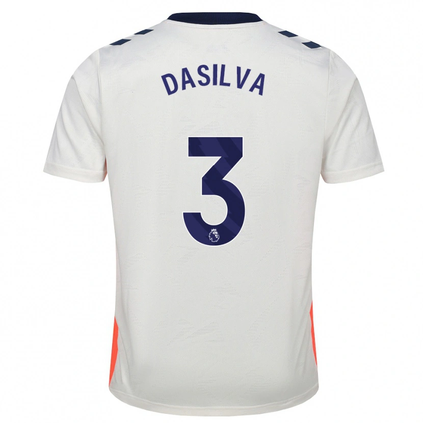 Danxen Dames Jay Dasilva #3 Wit Oranje Koninklijk Blauw Uitshirt Uittenue 2026/27 T-Shirt