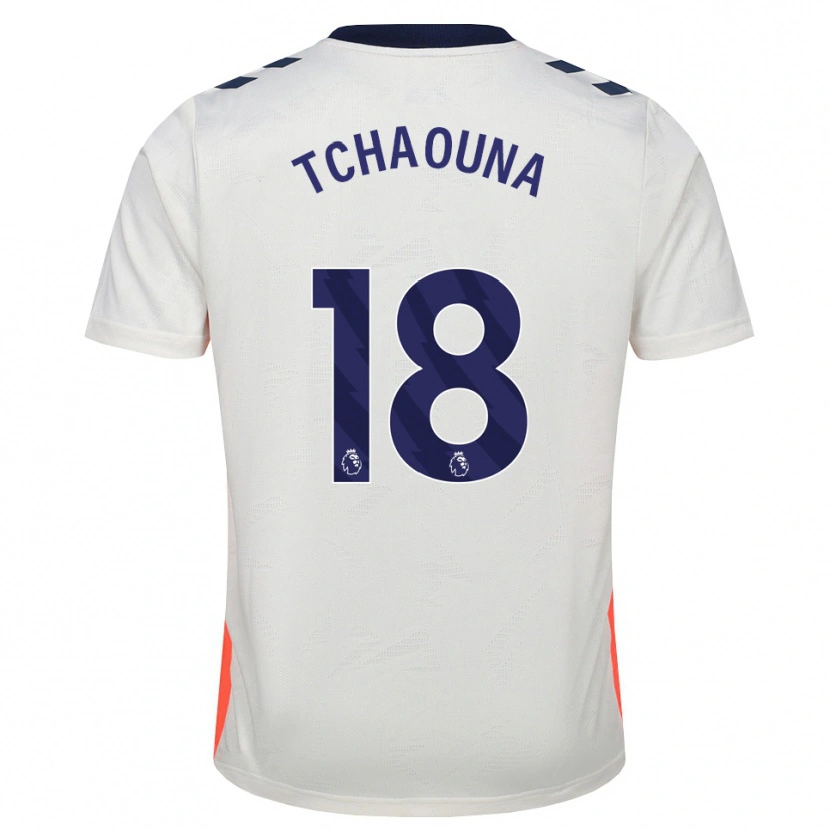 Danxen Dames Loum Tchaouna #18 Wit Oranje Koninklijk Blauw Uitshirt Uittenue 2026/27 T-Shirt