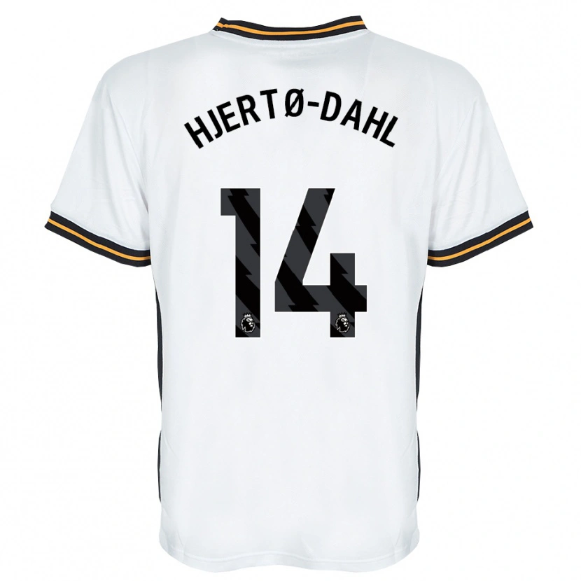 Danxen Dames Jens Hjertø-Dahl #14 Wit Oranje Zwart Uitshirt Uittenue 2026/27 T-Shirt