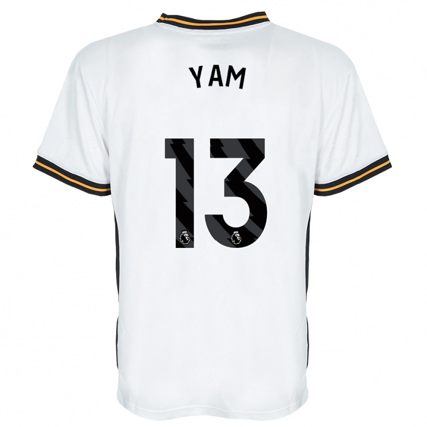 Danxen Dames Callum Yam #13 Wit Oranje Zwart Uitshirt Uittenue 2026/27 T-Shirt