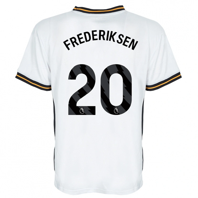 Danxen Dames Abbey Frederiksen #20 Wit Oranje Zwart Uitshirt Uittenue 2026/27 T-Shirt