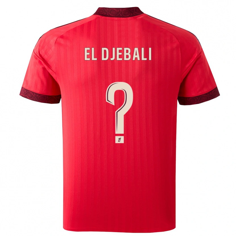 Danxen Dames Chaim El Djebali #0 Burgundy Rood Wit Uitshirt Uittenue 2026/27 T-Shirt