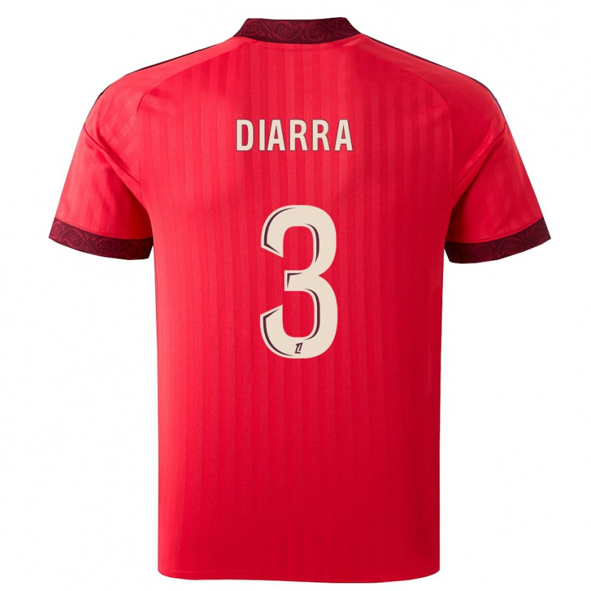 Danxen Dames Boubakar Diarra #3 Burgundy Rood Wit Uitshirt Uittenue 2026/27 T-Shirt