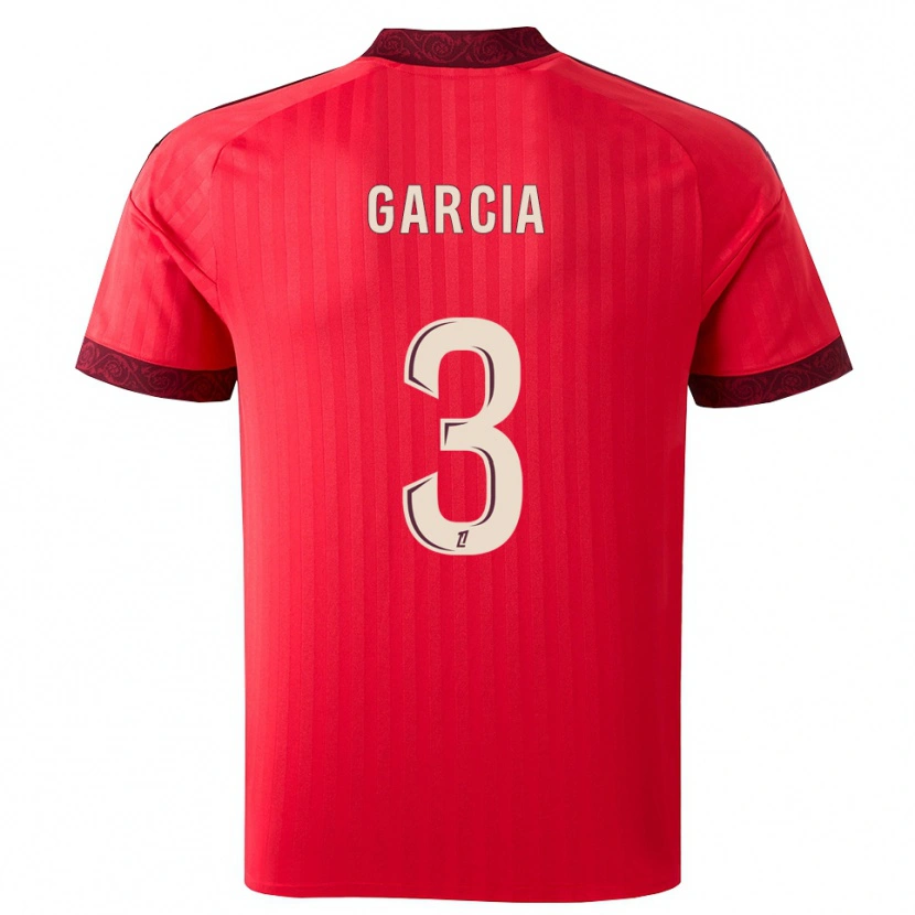 Danxen Dames Angel García #3 Burgundy Rood Wit Uitshirt Uittenue 2026/27 T-Shirt