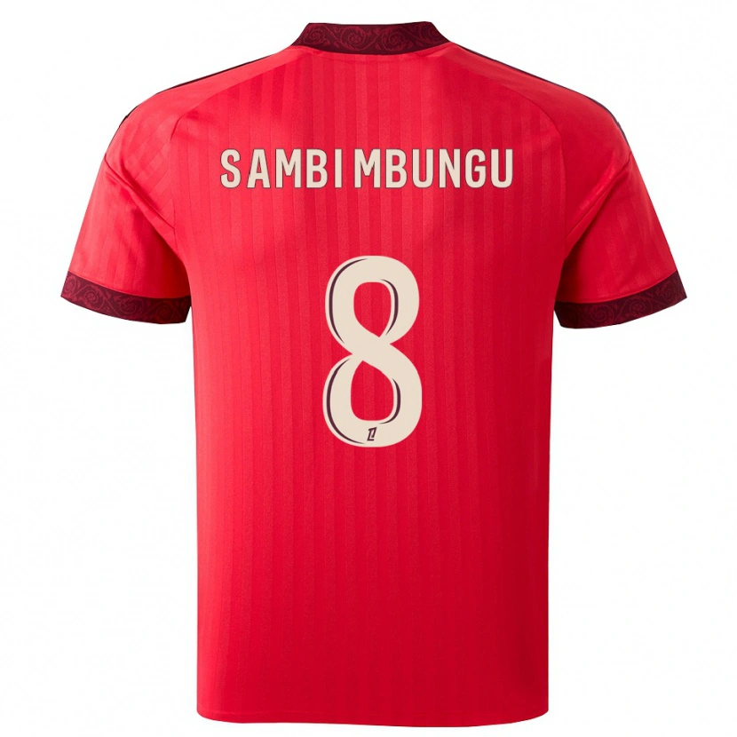 Danxen Dames Cluver Sambi Mbungu #8 Burgundy Rood Wit Uitshirt Uittenue 2026/27 T-Shirt