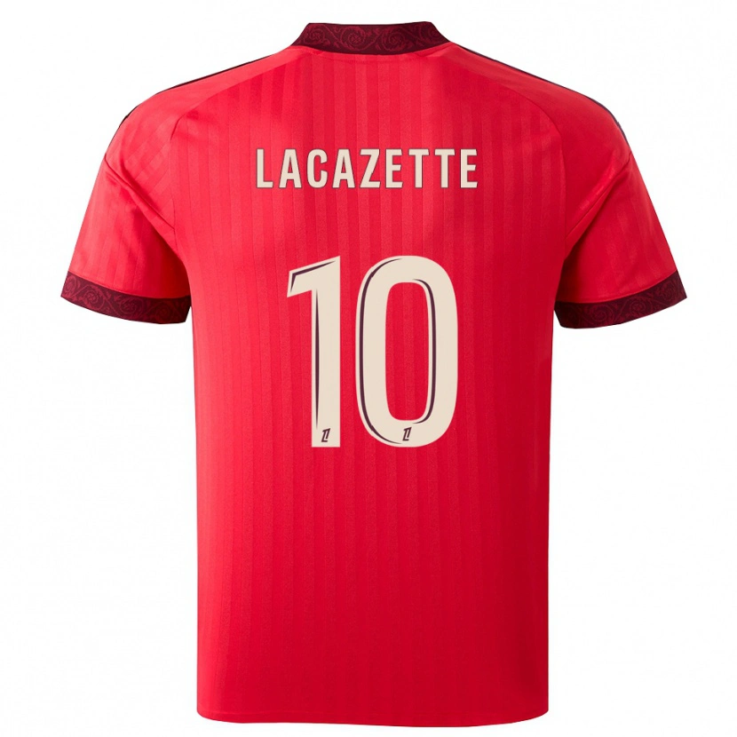 Danxen Dames Alexandre Lacazette #10 Burgundy Rood Wit Uitshirt Uittenue 2026/27 T-Shirt