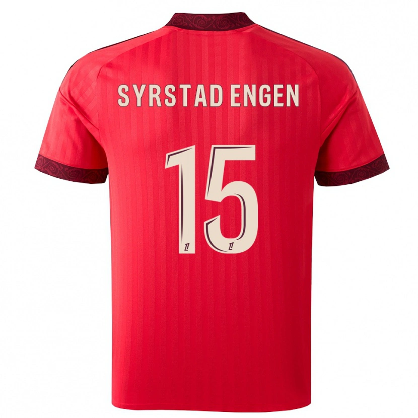 Danxen Dames Ingrid Syrstad Engen #15 Burgundy Rood Wit Uitshirt Uittenue 2026/27 T-Shirt