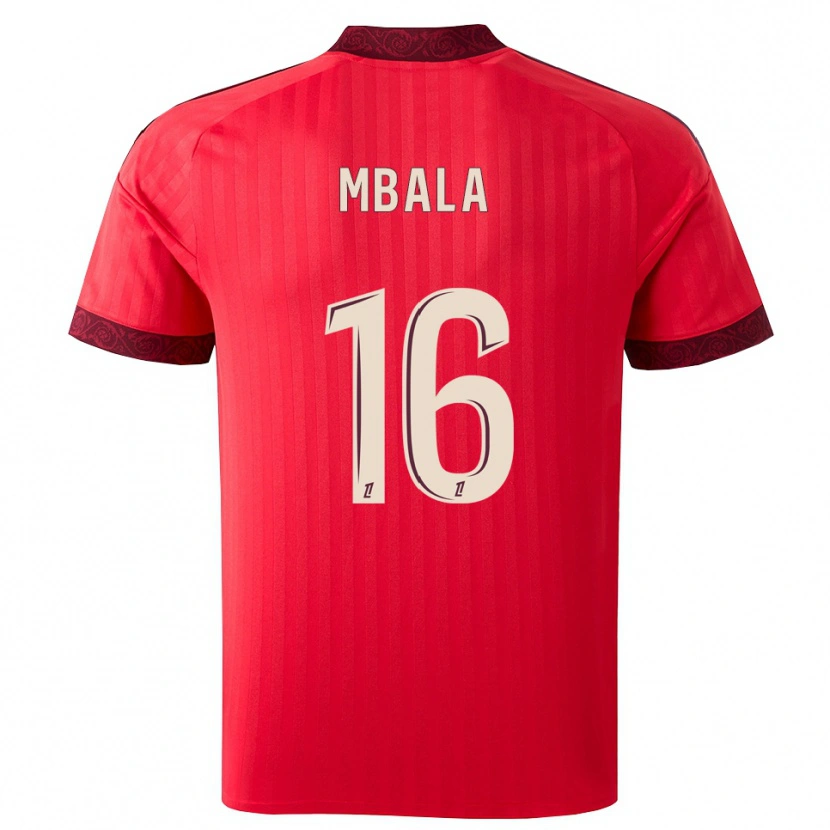 Danxen Dames Joël Mbala #16 Burgundy Rood Wit Uitshirt Uittenue 2026/27 T-Shirt