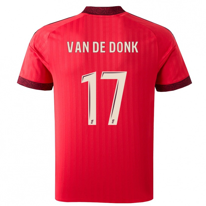 Danxen Dames Danielle Van De Donk #17 Burgundy Rood Wit Uitshirt Uittenue 2026/27 T-Shirt