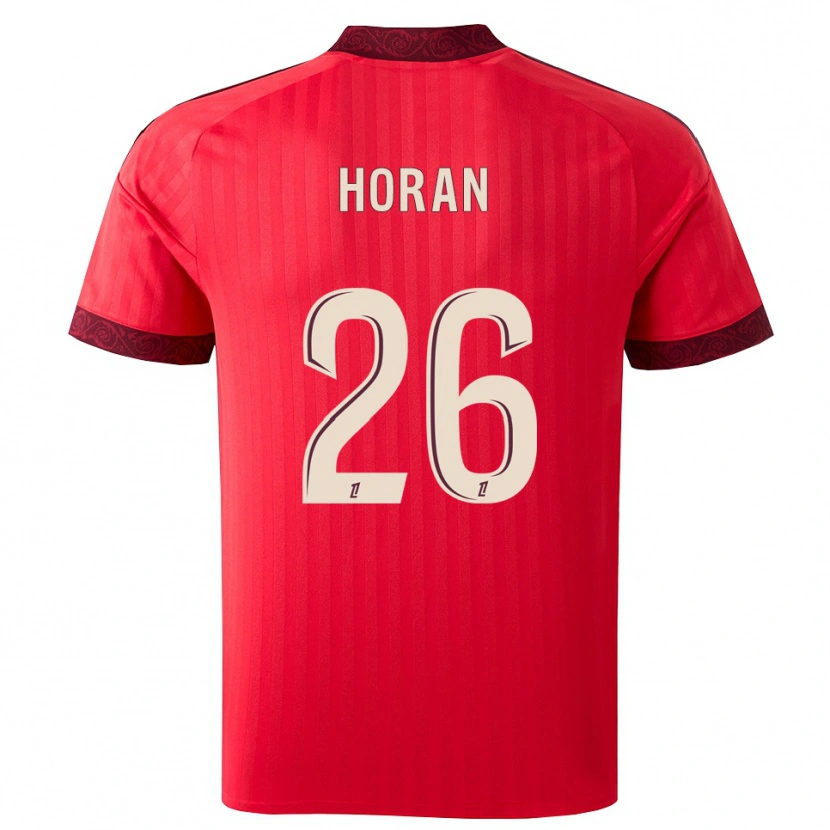 Danxen Dames Lindsey Horan #26 Burgundy Rood Wit Uitshirt Uittenue 2026/27 T-Shirt