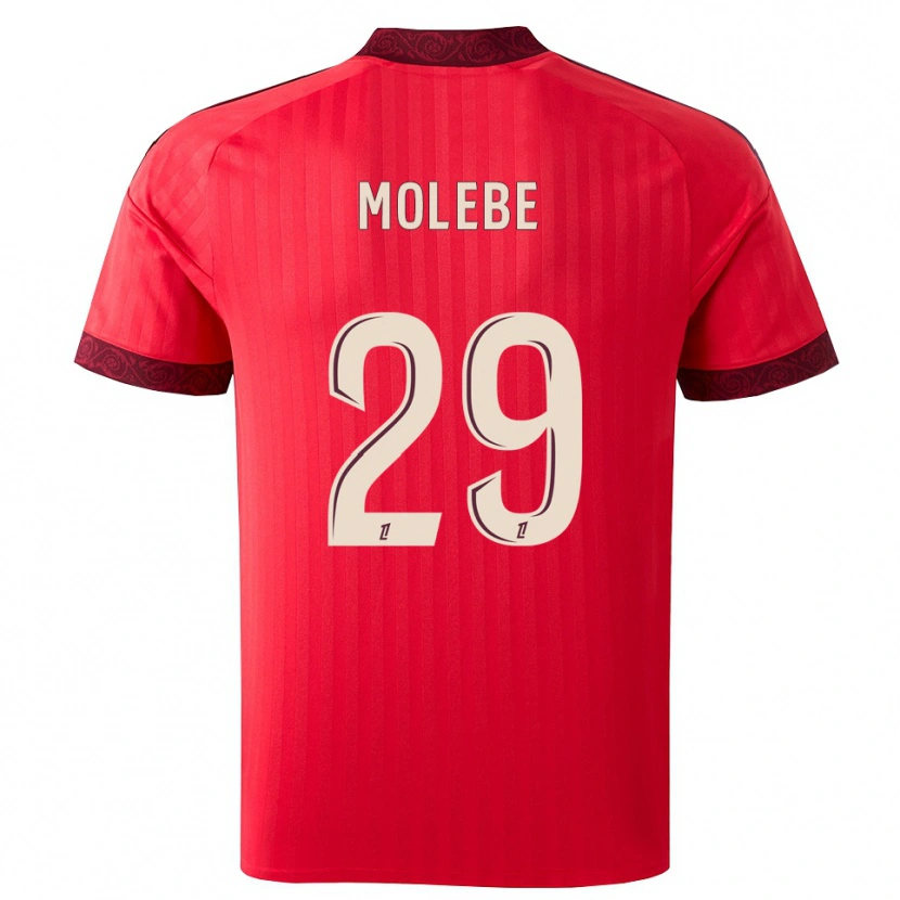 Danxen Dames Enzo Molebe #29 Burgundy Rood Wit Uitshirt Uittenue 2026/27 T-Shirt