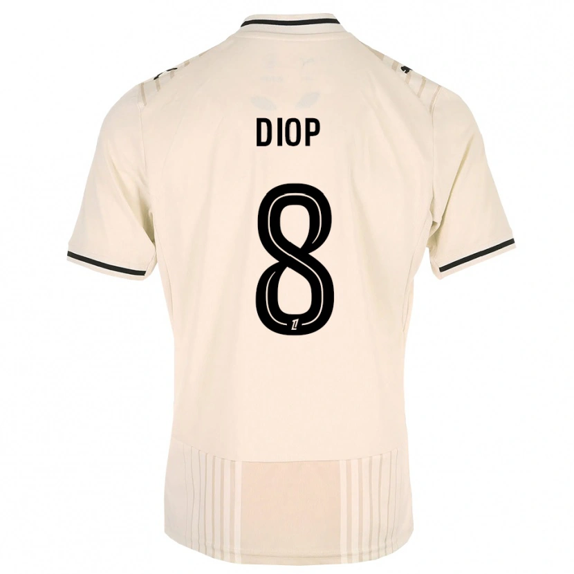 Danxen Dames Mouhamed Diop #8 Oldlace Zwart Antiquewhite Uitshirt Uittenue 2026/27 T-Shirt