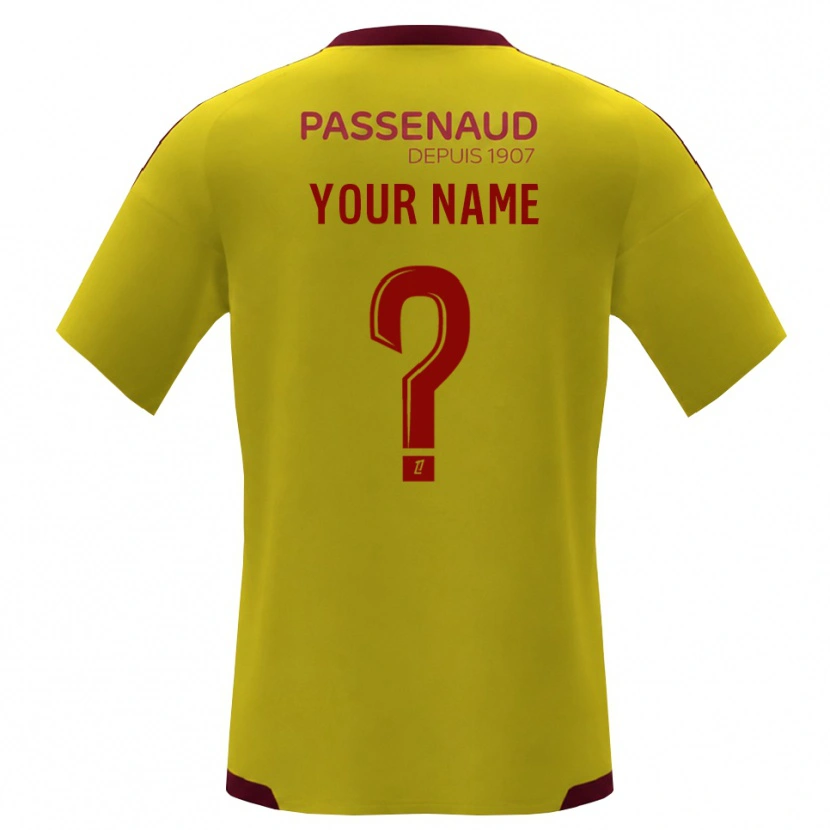 Danxen Dames Uw Naam #0 Geel Rood Groen Uitshirt Uittenue 2026/27 T-Shirt