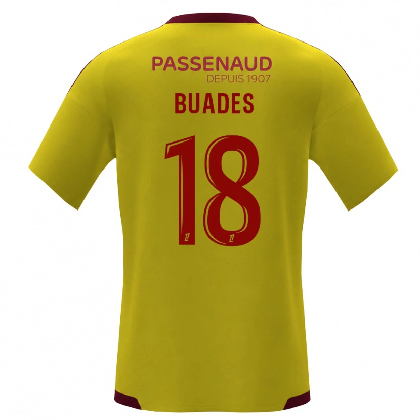 Danxen Dames Lucas Buades #18 Geel Rood Groen Uitshirt Uittenue 2026/27 T-Shirt