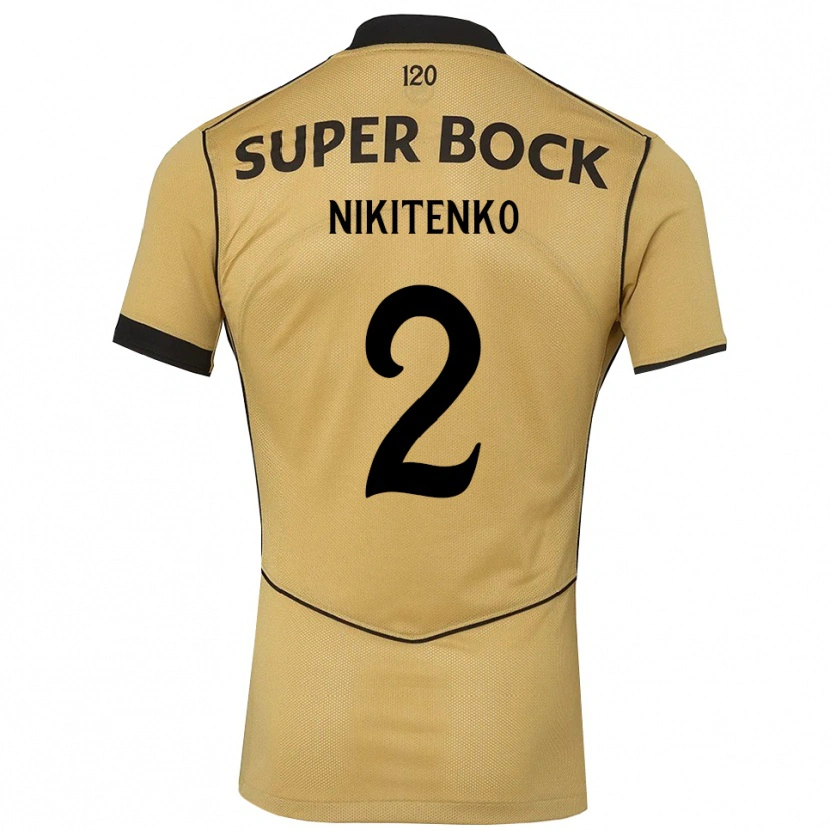 Danxen Dames Konstantin Nikitenko #2 Goudgeelzwart Uitshirt Uittenue 2026/27 T-Shirt