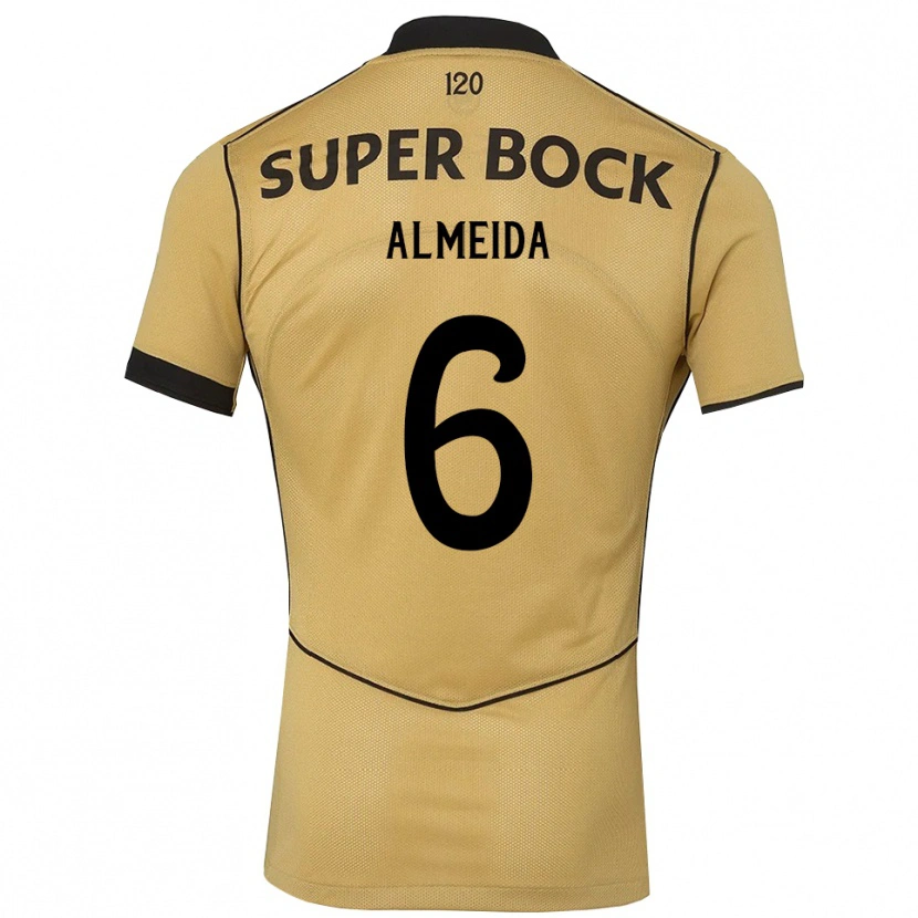 Danxen Dames Martim Almeida #6 Goudgeelzwart Uitshirt Uittenue 2026/27 T-Shirt