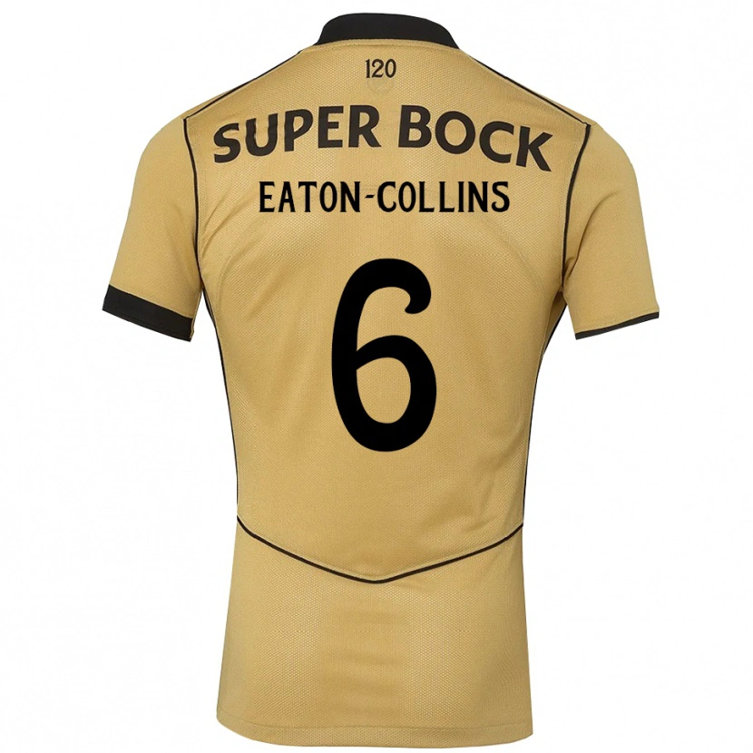 Danxen Dames Georgia Eaton-Collins #6 Goudgeelzwart Uitshirt Uittenue 2026/27 T-Shirt