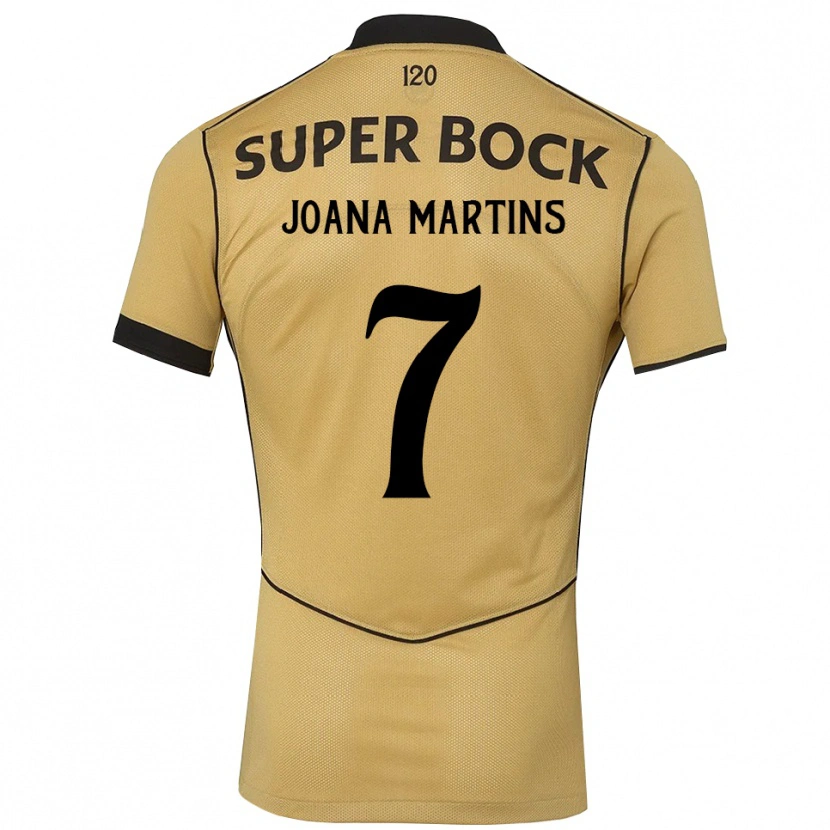 Danxen Dames Joana David Carromeu Martins #7 Goudgeelzwart Uitshirt Uittenue 2026/27 T-Shirt