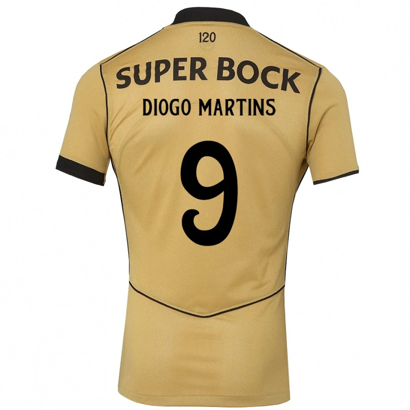 Danxen Dames Diogo Martins #9 Goudgeelzwart Uitshirt Uittenue 2026/27 T-Shirt