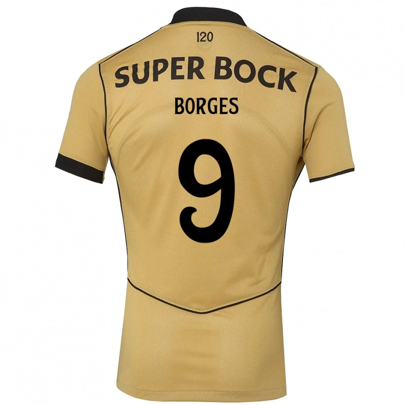 Danxen Dames Ana Borges #9 Goudgeelzwart Uitshirt Uittenue 2026/27 T-Shirt