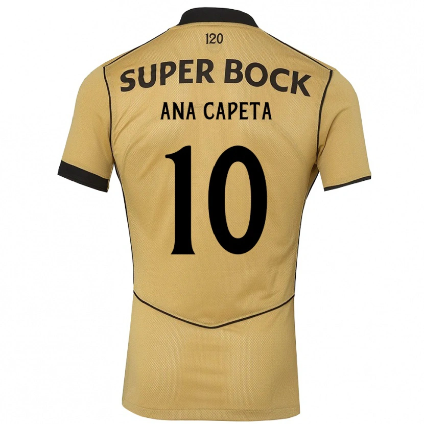 Danxen Dames Ana Capeta #10 Goudgeelzwart Uitshirt Uittenue 2026/27 T-Shirt