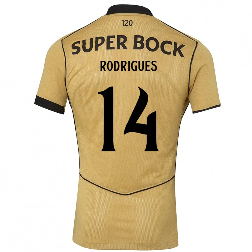 Danxen Dames Paulo Rodrigues #14 Goudgeelzwart Uitshirt Uittenue 2026/27 T-Shirt