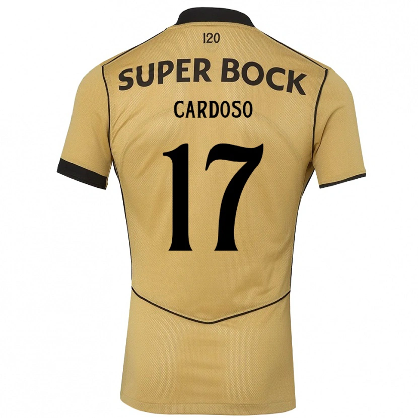 Danxen Dames Diogo Cardoso #17 Goudgeelzwart Uitshirt Uittenue 2026/27 T-Shirt