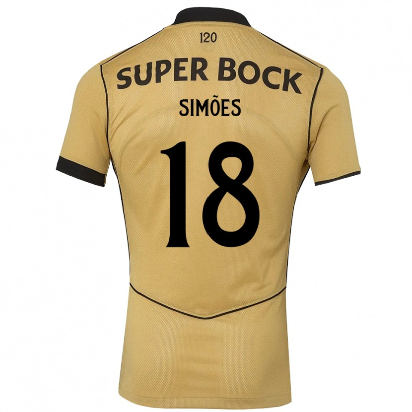 Danxen Dames Francisco Simões #18 Goudgeelzwart Uitshirt Uittenue 2026/27 T-Shirt