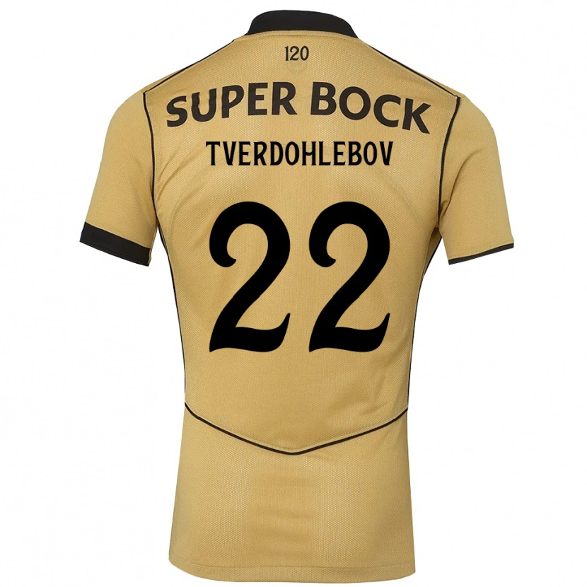 Danxen Dames Alex Tverdohlebov #22 Goudgeelzwart Uitshirt Uittenue 2026/27 T-Shirt