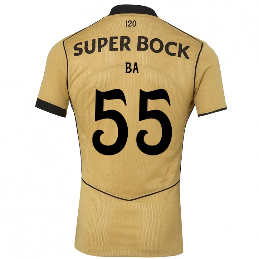 Danxen Dames Ibrahima Ba #55 Goudgeelzwart Uitshirt Uittenue 2026/27 T-Shirt