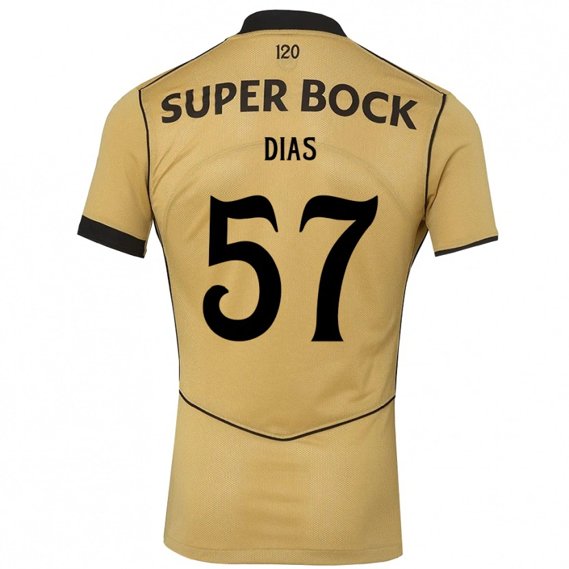 Danxen Dames Lucas Dias #57 Goudgeelzwart Uitshirt Uittenue 2026/27 T-Shirt