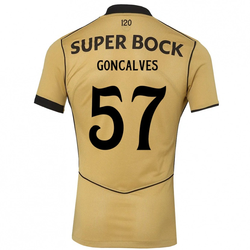 Danxen Dames Inês Gonçalves #57 Goudgeelzwart Uitshirt Uittenue 2026/27 T-Shirt