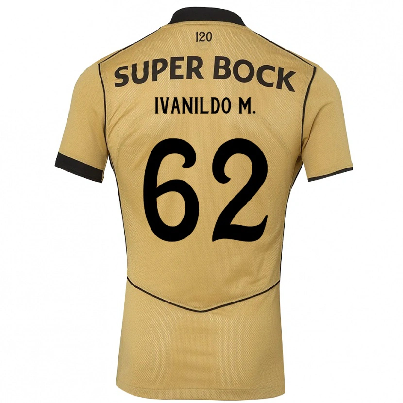 Danxen Dames Ivanildo Da Silva Mendes #62 Goudgeelzwart Uitshirt Uittenue 2026/27 T-Shirt
