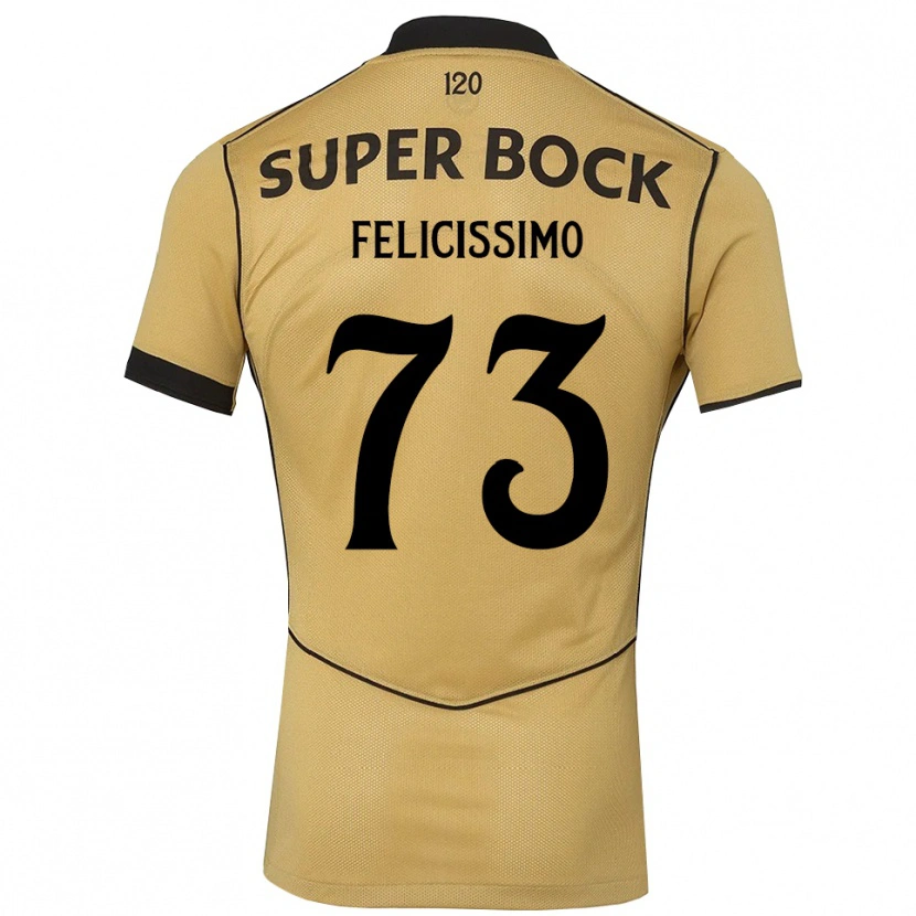 Danxen Dames Eduardo Felicíssimo #73 Goudgeelzwart Uitshirt Uittenue 2026/27 T-Shirt