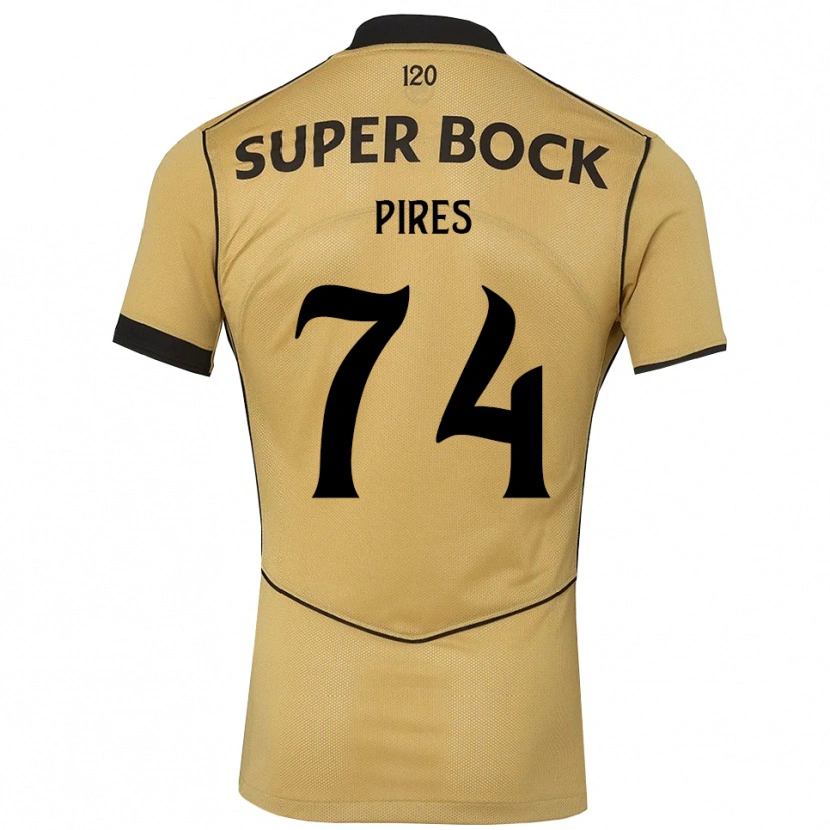 Danxen Dames Guilherme Pires #74 Goudgeelzwart Uitshirt Uittenue 2026/27 T-Shirt