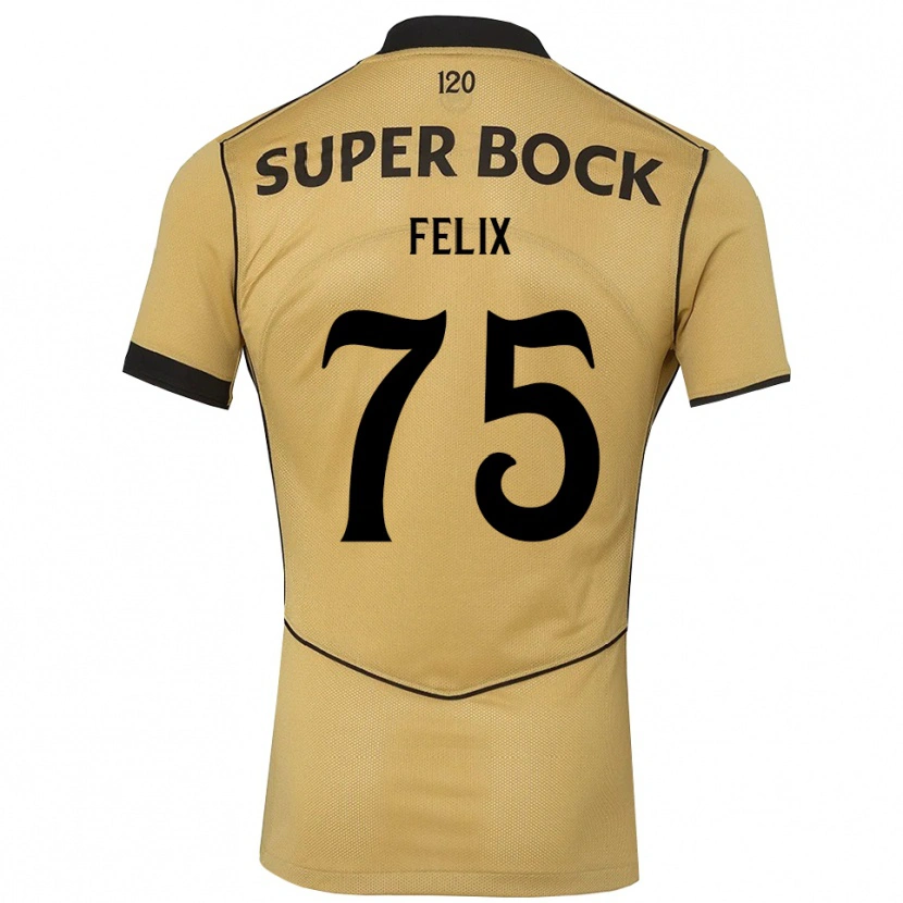 Danxen Dames Vando Félix #75 Goudgeelzwart Uitshirt Uittenue 2026/27 T-Shirt